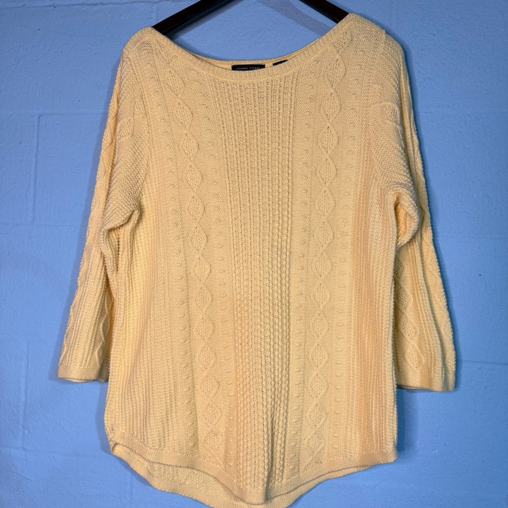 Jeanne Pierre Butter Yellow Knit Sweater